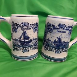 Delft Blue Heineken Mugs (2)