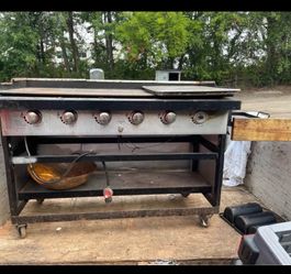 Commercial Gas Flat Top Griddle on Stand