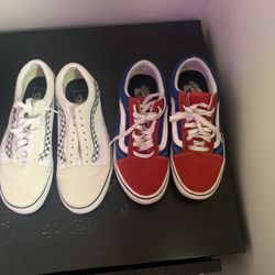 Vans Brand New White Men 8.5/women 10 …..redándola Blue Men8.0 /women 9.5 