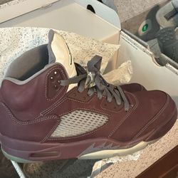 Deep burgundy 5’s and cement 4s