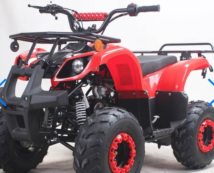125cc Quad Brand New 4 Stroke With Remote Shut Off And Reverse Red color Speed Controller (Governor)