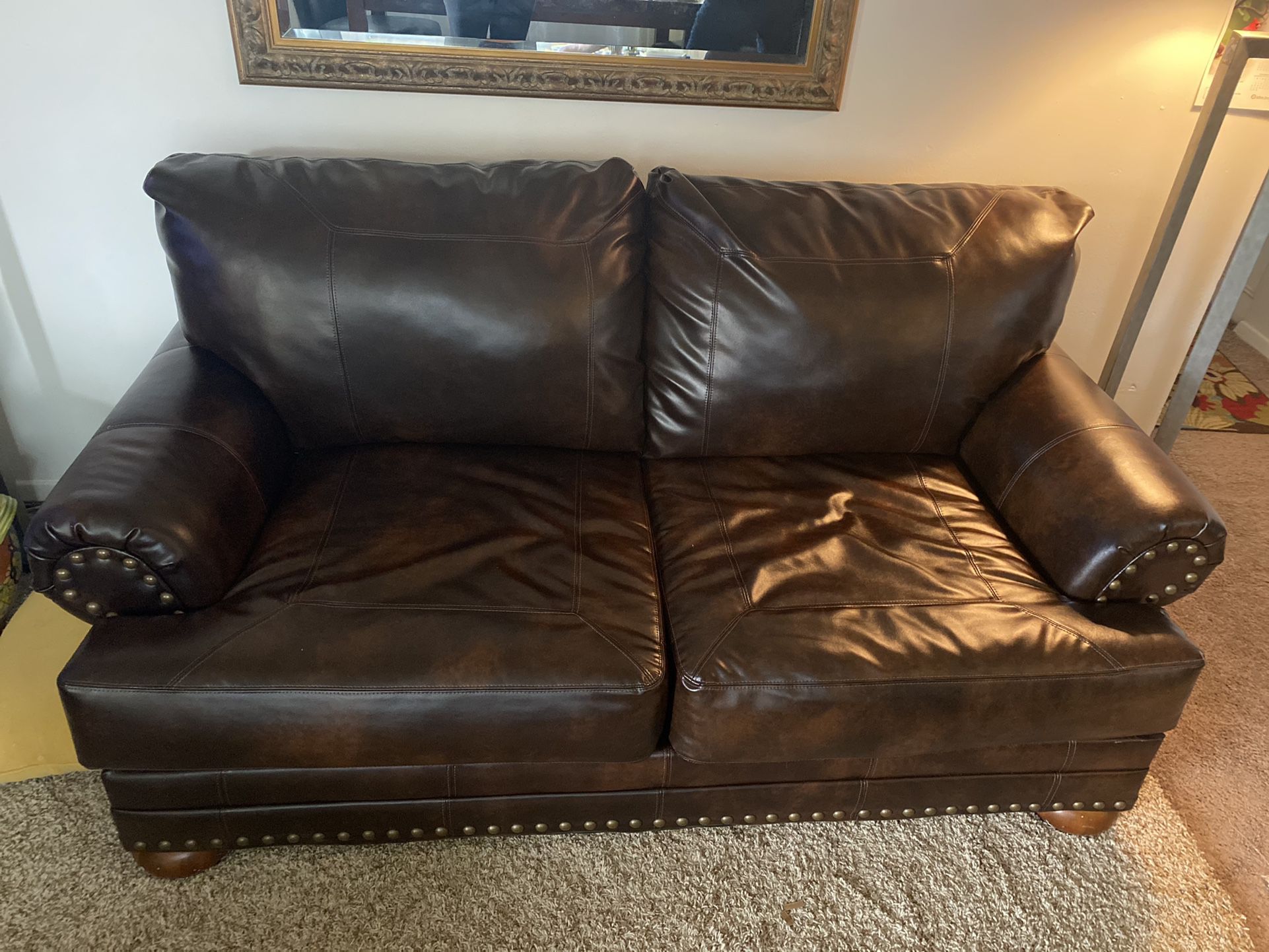 Beautiful Leather Sofa And Chair
