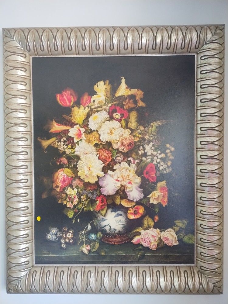 Framed Print - Flowers In Vase 