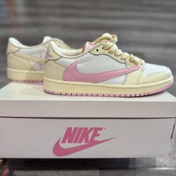 Travis Scott x Air Jordan 1 Retro Low Muslin Pink 