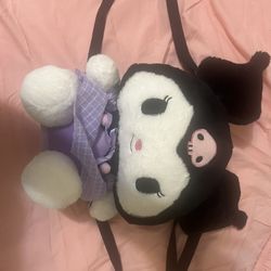 Kuromi plushie bag :D