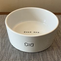 3 Cup “Good Dog” Ceramic Dog Bowl  