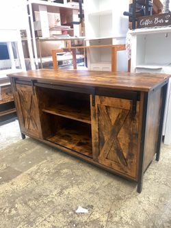 TV Stand with Sliding Barn Doors