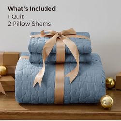 3pcs Soft QUILT Bedding Set