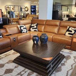 Ashley 7-piece "Rally-up" Leather Sectional 