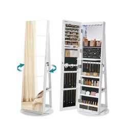 Lockable LED mirror cabinet