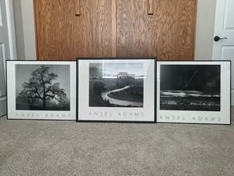 3 Framed Ansel Adams Prints