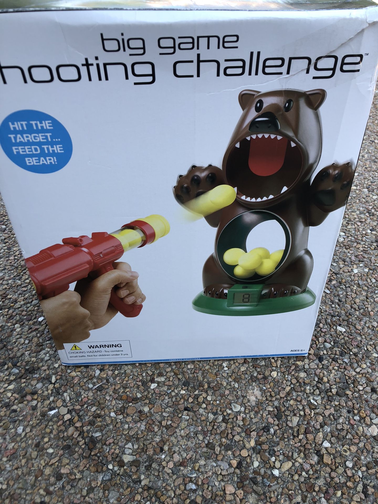 NEW BIG GAME NERF BALL SHOOTING CHALLENGE TOY BEAR TARGET AND BALLS - FUN KIDS GIFT!