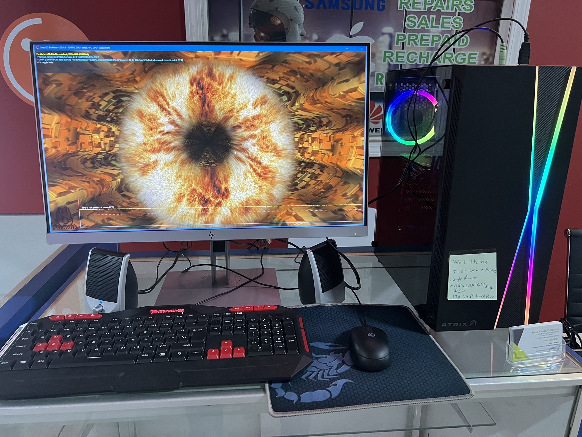 Gaming Computer Intel Core i5 10th Gen 16gb Ram 1TB SSD, Nvidia