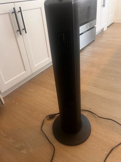 Black Tower Fan with Round Base
