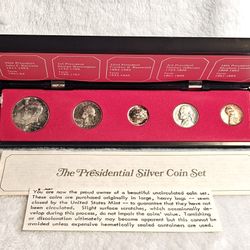 #544 Silver 1964 Vintage Toned UNC Silver Coin Set 