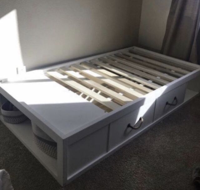 Crate & barrel twin storage bed frame