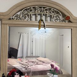 Dresser with mirror a small  dresser and a queen bed and the mattress too. And 2 nightstands sets.