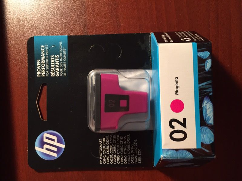 New HP Photosmart printer cartridge: HP 02 Magenta