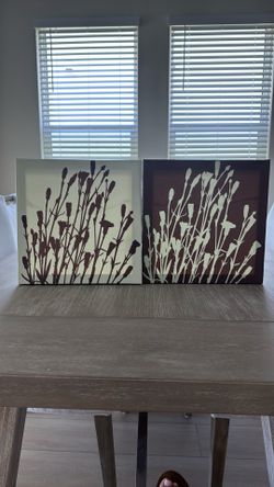 2 Canvas Wildflowers Wall Art