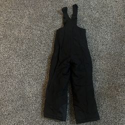 Sport Essentials Kids Black Insulated Snow Bib Overalls Size 6 Ski Pants RN88762