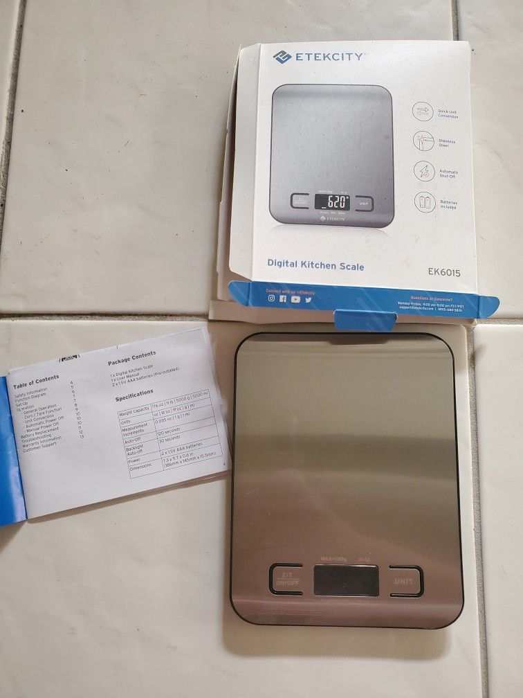 Etekcity Food Kitchen Scale, Digital