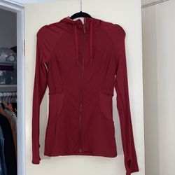 Lululemon Women’s Red Zip Hoodie Jacket Sz 6