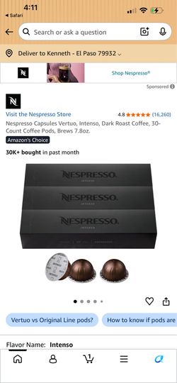 Nespresso pods. Intenso