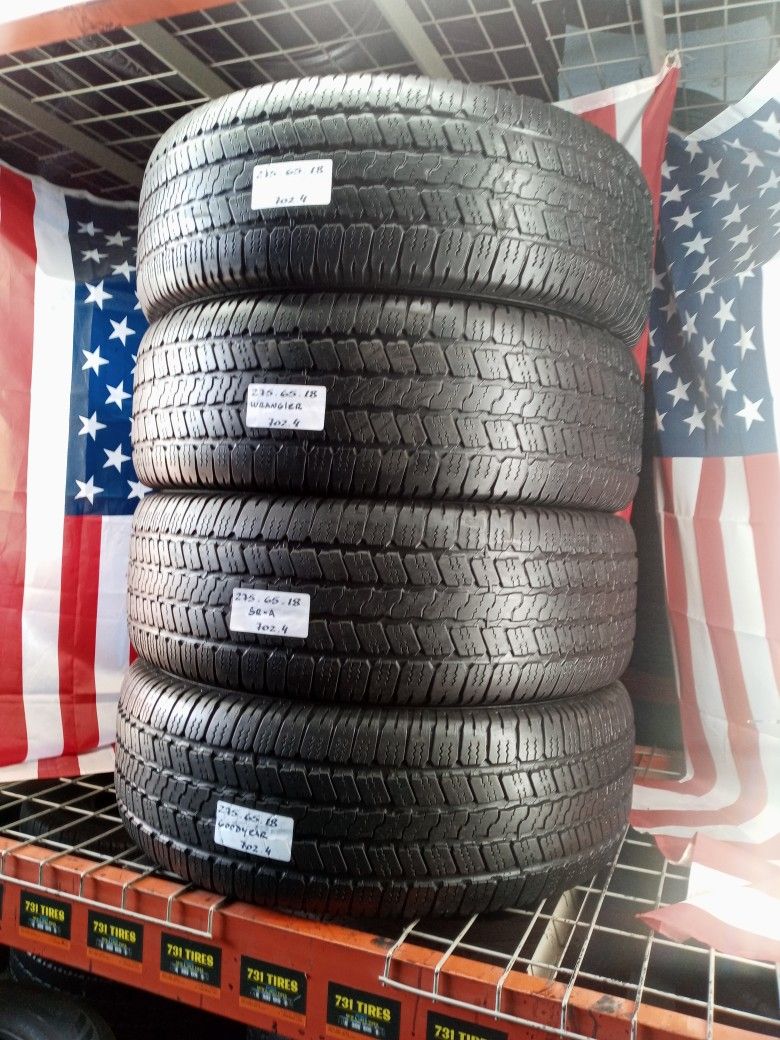 4 USED TIRES P275/65R18 GOODYEAR WRANGLER SR-A 275/65R18 TRUCK SUV TIRES  275 65 18 for Sale in Fort Lauderdale, FL - OfferUp