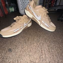 Nike reflective tan shoes size