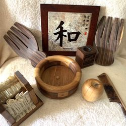 Set of Wooden Kitchen Items 