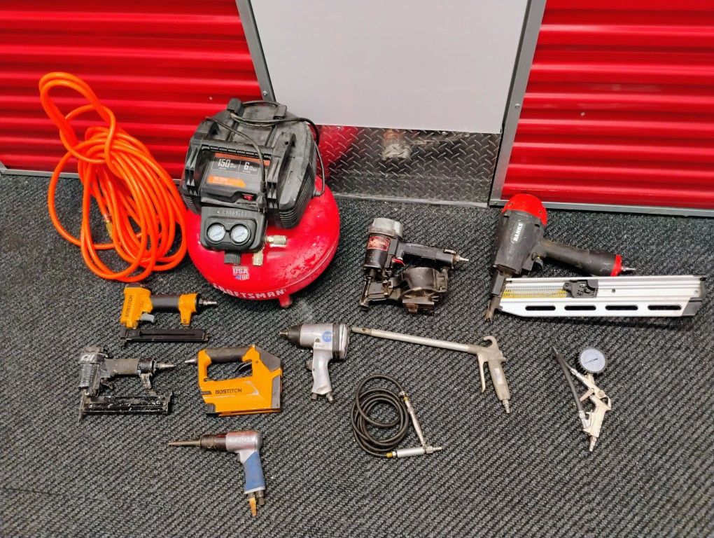 Air Compressor Craftsman nail gun framing roofing Impact Brad Chisel