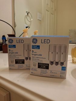 LED Bright Stik 9W Bulbs – Two 3-Packs (6 Total)