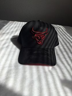 Black Baseball Cap with Bull Embroidery