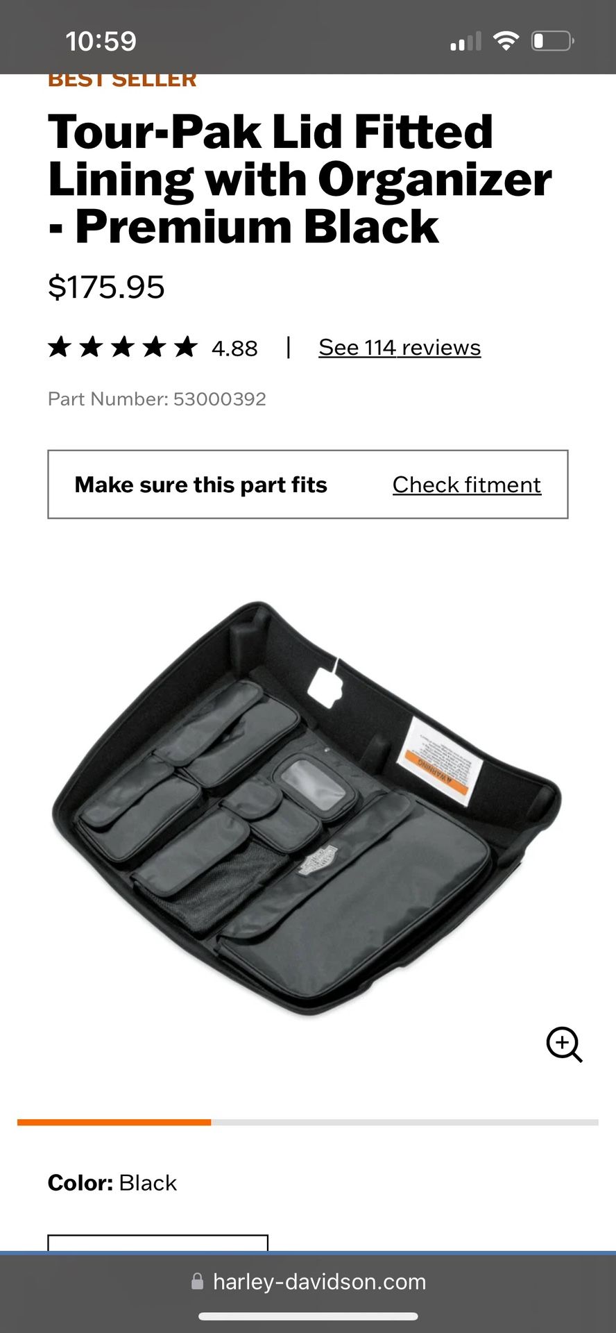 Harley king Tour Pack premium liners