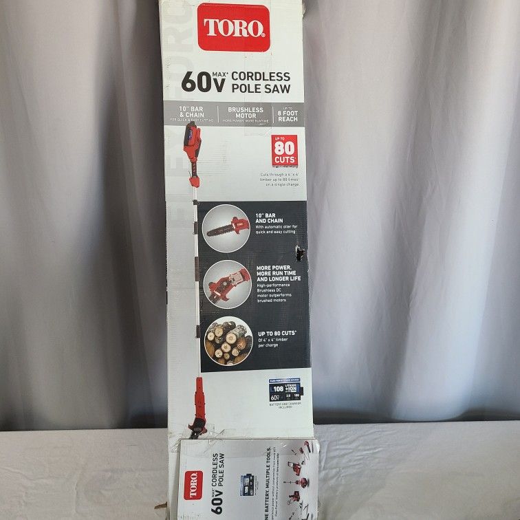 NEW Toro Flex Force 60V Max 10" Cordless Electric Pole Saw