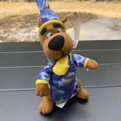 Vintage NWT Cartoon Network Scooby Doo 9" Plush Wizard Moon Stars Pajamas 1998