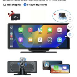 CarPlay/Android Auto with Front & Rear Dash Cam