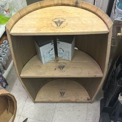 Half Whiskey Barrel Display