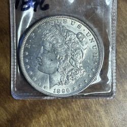 1896 Morgan Silver Dollar. -  Toning