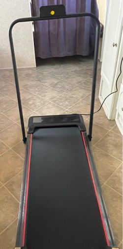 Black Electric Mini Treadmill with Handrails