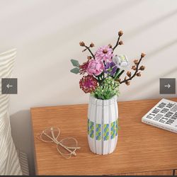 Tenhorses Flower Bouquet Building Sets, Valentine Flowers Unique Artificial Bouquets Home Decoration Creative DIY Toy Gifts for Mom, Birthday Gift for