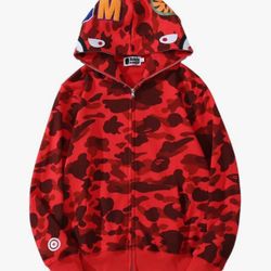 red bape hoodie 