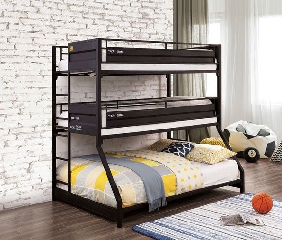 🔥CLARENCE 🔥Dicarlo Twin/Twin/Full Bunk Bed (Mattress not Included)🔥 👍FREE FINANCING AVAILABLE❗NO CREDIT CHECK❗