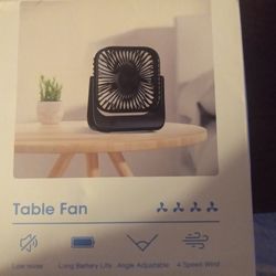 Black Table Fan