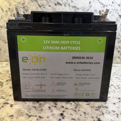 12v 50AH Deep Cycle Lithium Battery