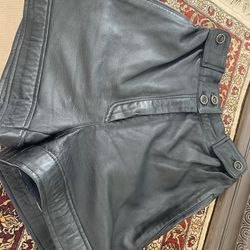 Real Leather Shorts European Size 38