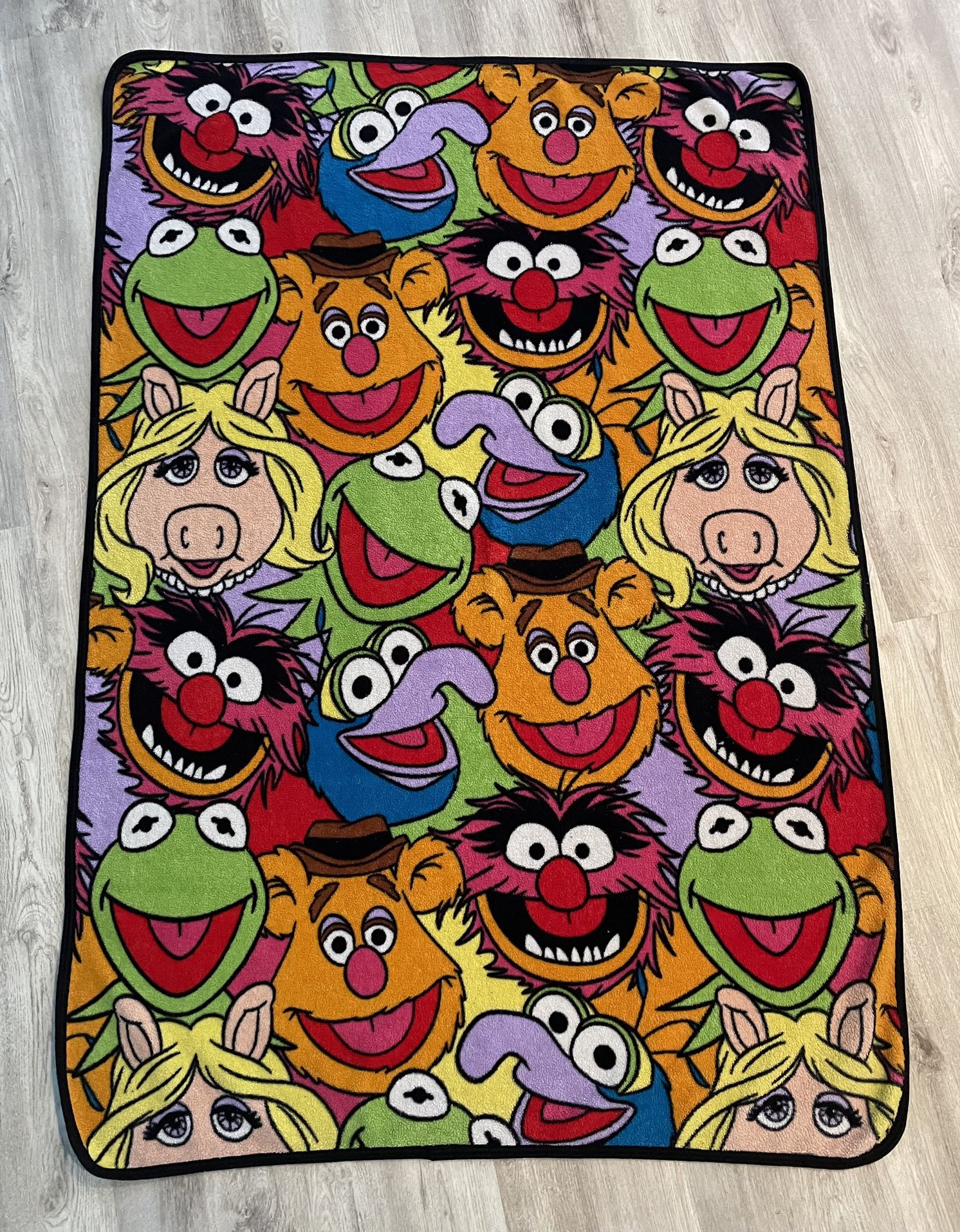 Northwest Disney Muppets Kermit, Ms Piggy, Animal, Fozzy and Gonzo Throw Blanket 46” x  62”