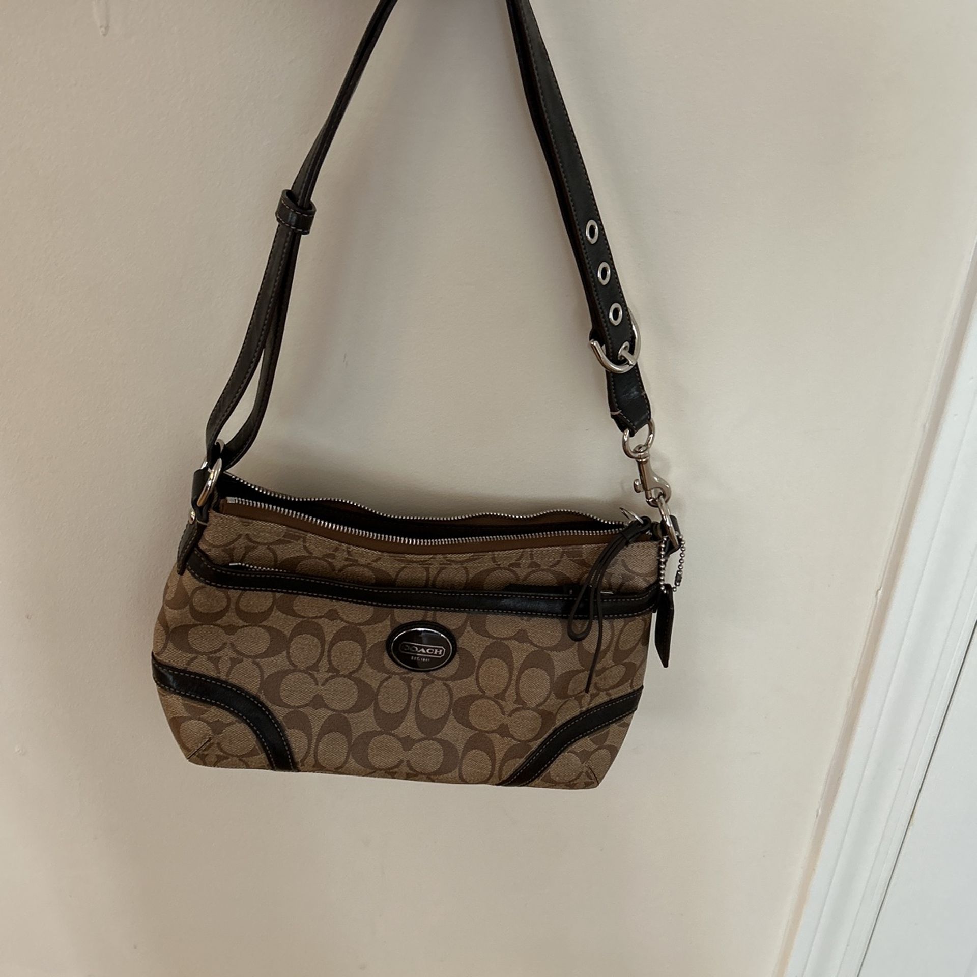 Coach Paton Shoulder Canvas Hobo Bag
