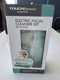 Touch Beauty Electric Facial Cleanser Set 360 Rotary Technology 3 Brush Heads