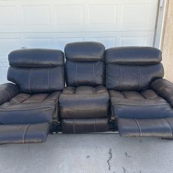 Recliner Leather Sofa 